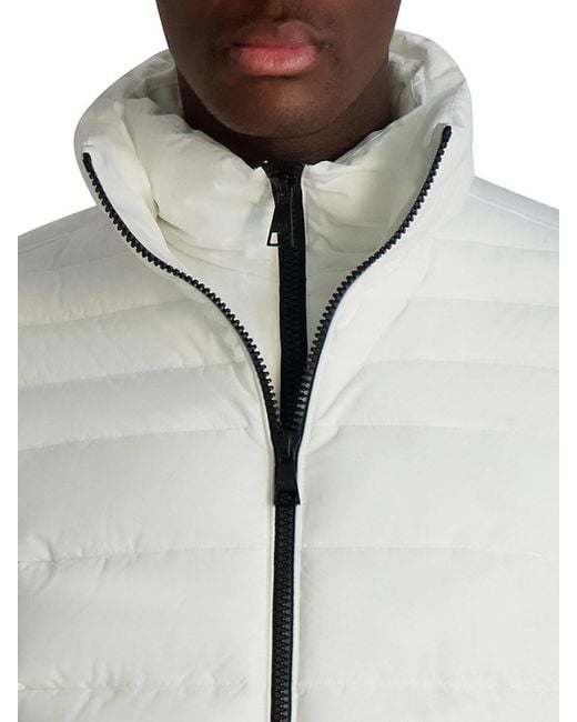 Karl Lagerfeld Gray Quilted Zip-Front Puffer Jacket for men