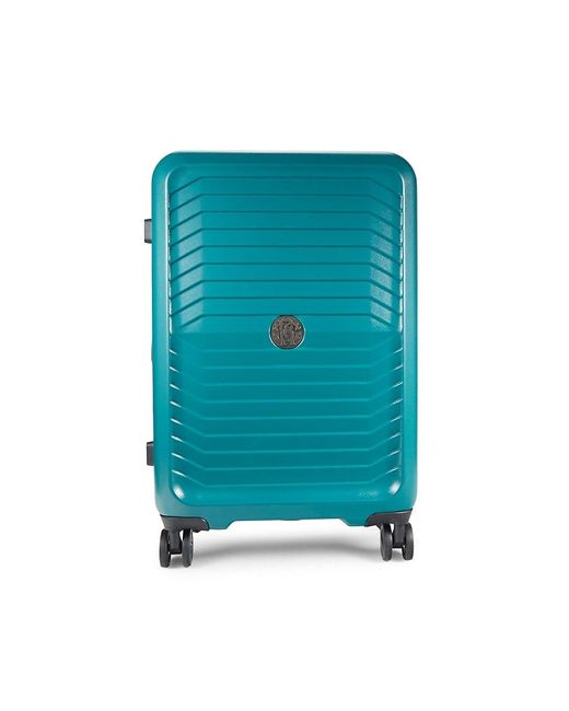 Roberto Cavalli Blue 24-inch Expandable Hard Case Spinner Suitcase