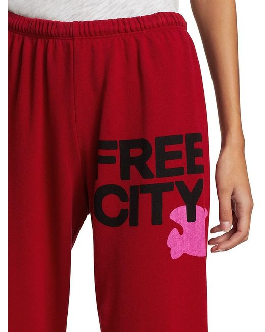 Red free city sweatpants hotsell