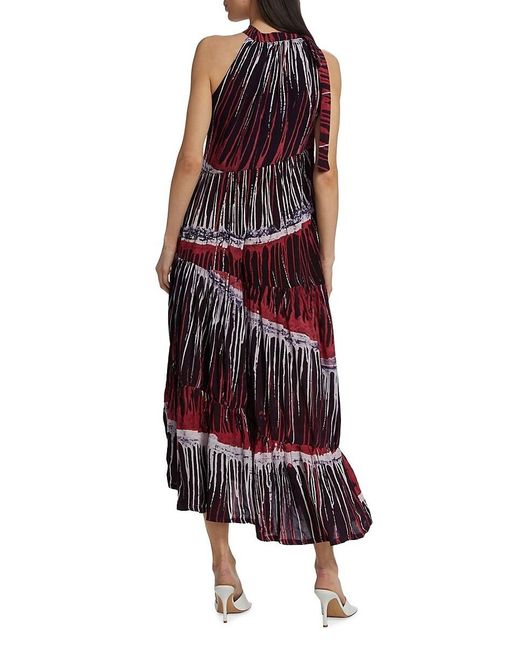 Busayo Red Yemisi Print Midi Dress