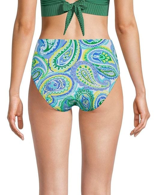 Bleu Rod Beattie Blue Paisley Draped Swim Bottom