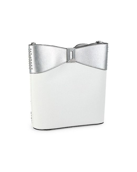 Karl Lagerfeld White Ikons Bow Embellished Shoulder Bag