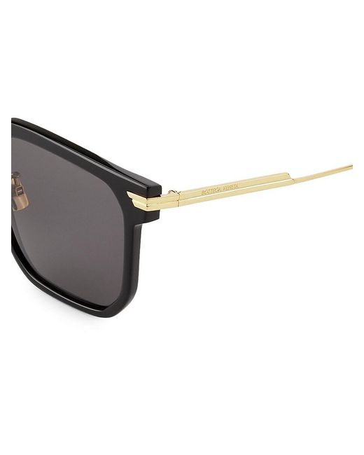 Bottega Veneta Black 57mm Square Sunglasses
