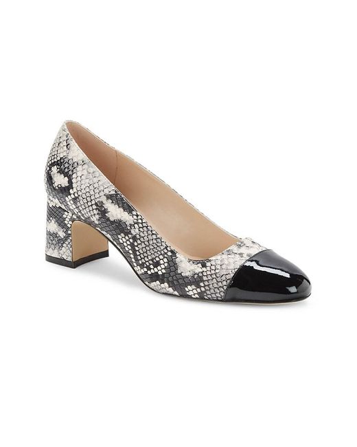 Stuart Weitzman Metallic 57mm Milla Snake Embossed Leather Pumps
