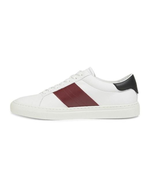 Bally Pink Logo Low-Top Leather Sneakers for men