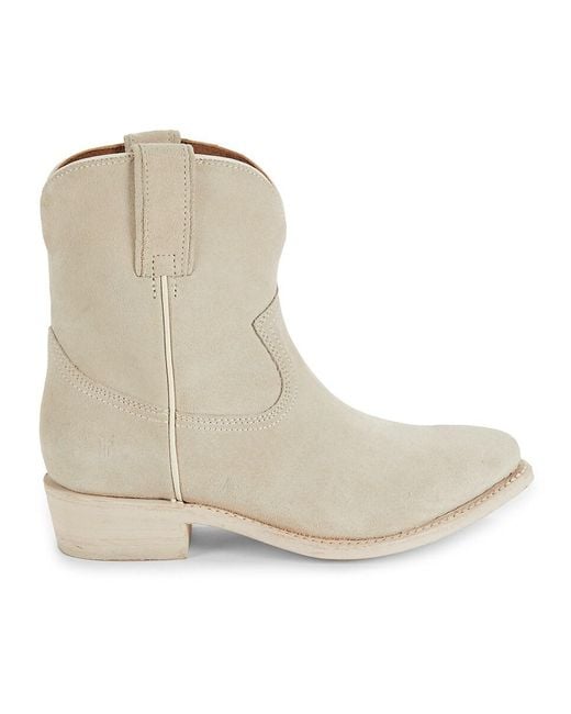 Frye Natural Billy Short Suede Boots