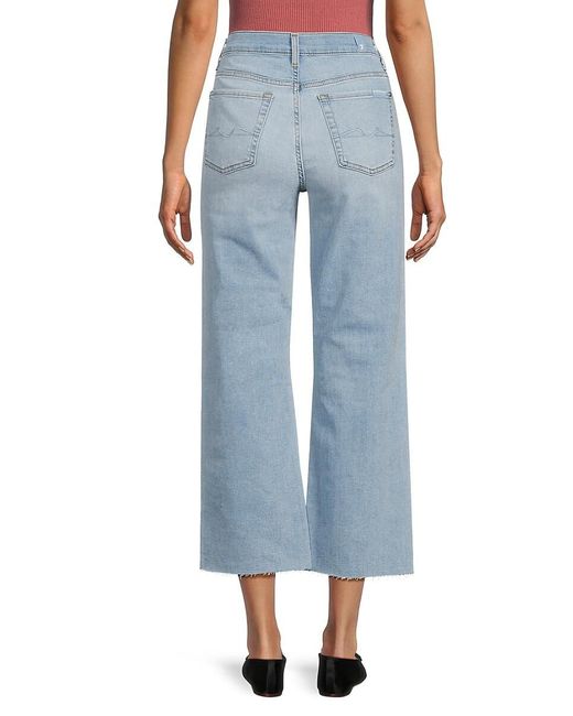7 For All Mankind Blue Alexa Cropped Jeans