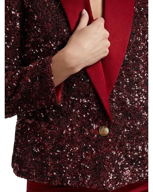 Alice + Olivia Red Devyn Blazer