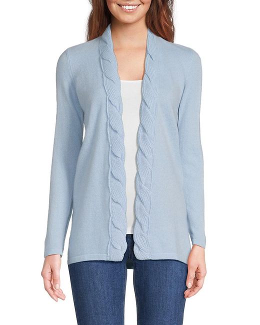 Sofiacashmere Twisted Trim Cashmere Shrug in Blue Lyst Canada