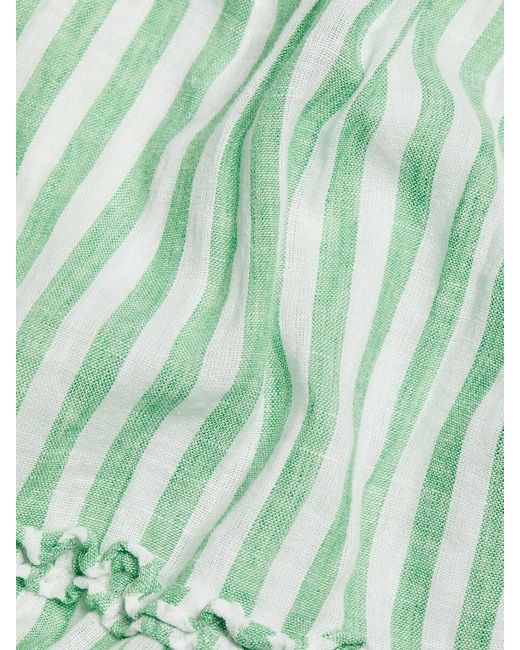 Rails Green Caralyn Striped Linen Blend Mini Dress