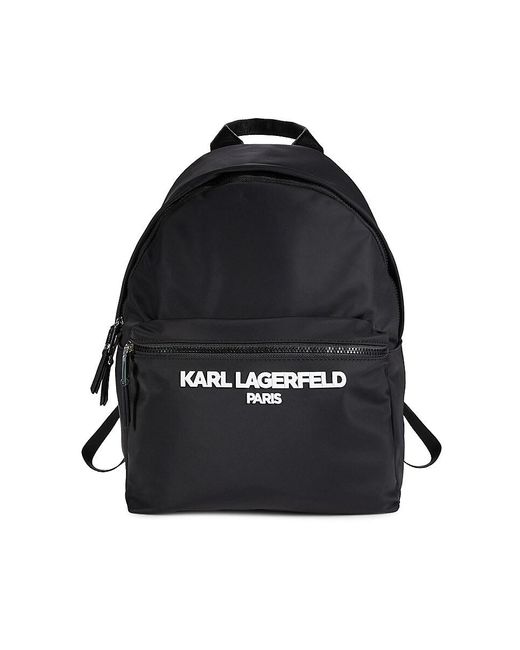 Karl Lagerfeld Black Logo Backpack