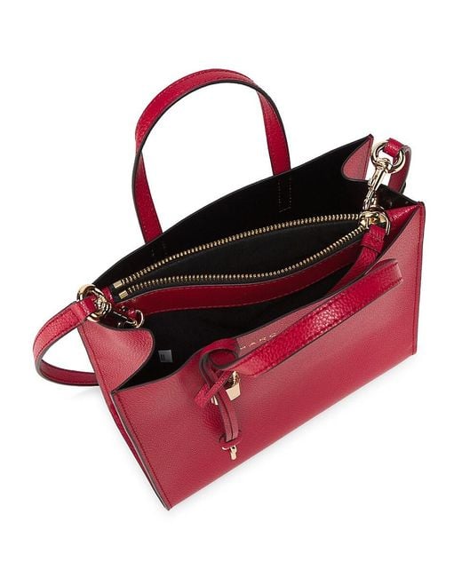 Marc Jacobs Red Mini Grind Leather Tote Bag
