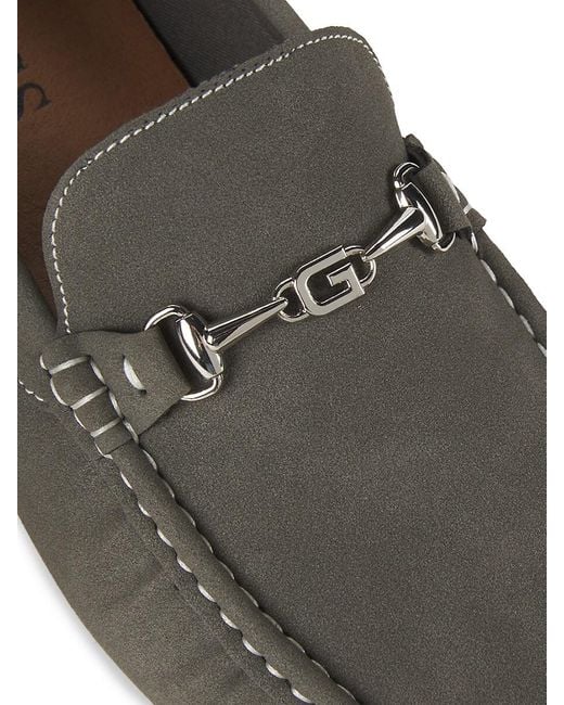Guess Gray Mansto Logo Loafers for men