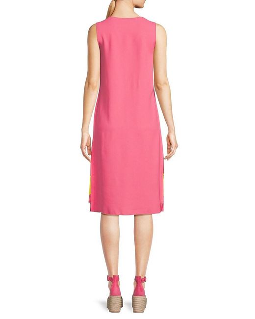Piazza Sempione Pink Contrast Trim Slip Dress