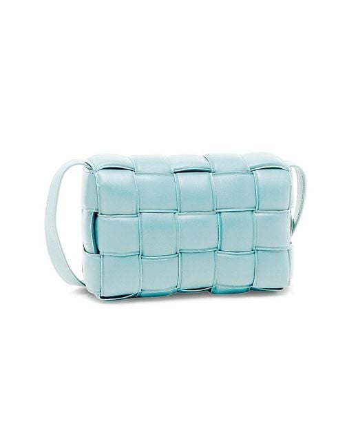 Bottega Veneta Blue The Cassette Padded Leather Crossbody Bag