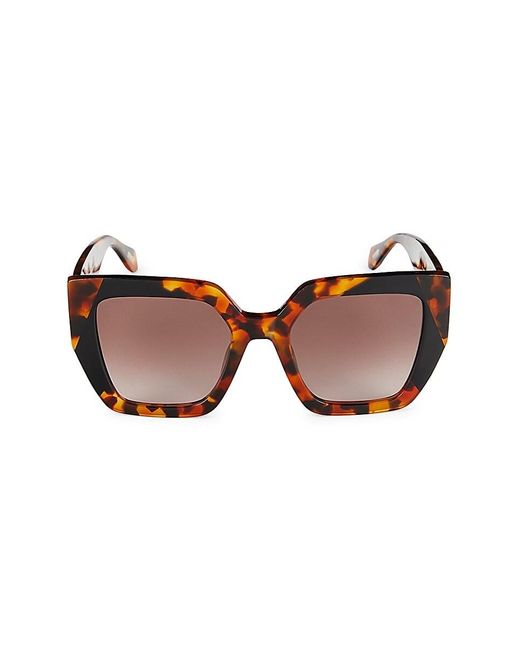 Just Cavalli Brown 53mm Square Cat Eye Sunglasses