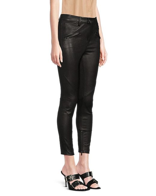 Etienne Marcel Black Flat Front Ankle Pants