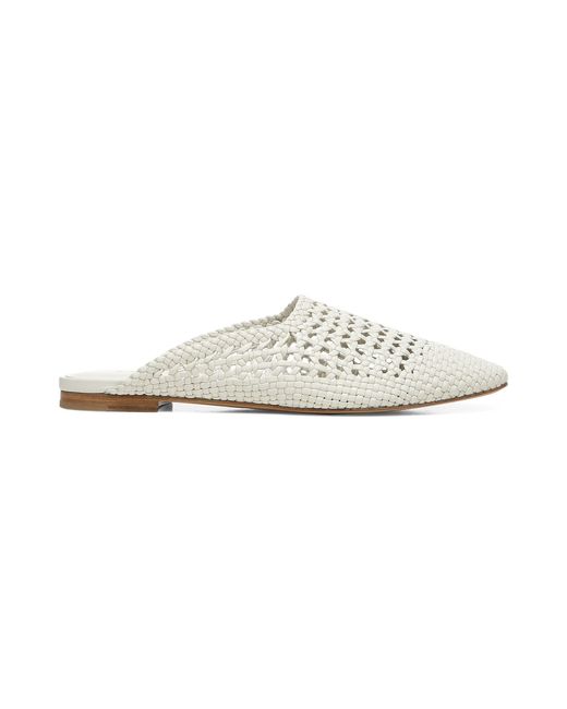 vince barrett woven leather mules