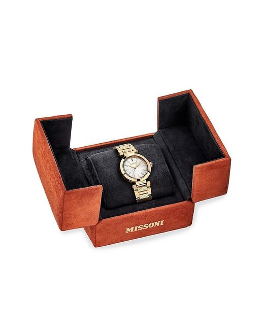 Missoni Metallic Atelier 35mm Goldtone Stainless Steel Bracelet Watch