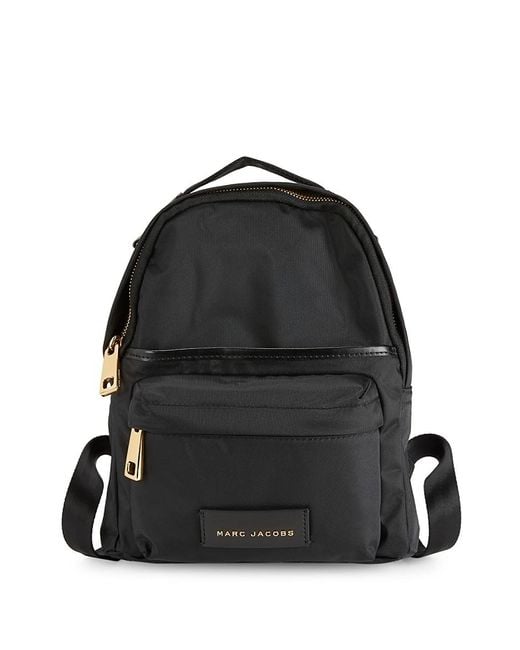 Marc Jacobs Black Goldtone Zip Backpack