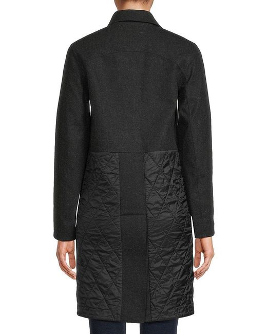 lululemon athletica Wool Blend Quilted Car Coat in Black | Lyst