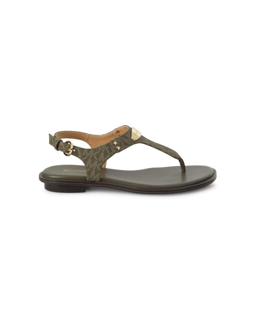 MICHAEL Michael Kors Green Mk Plate Thong Sandals