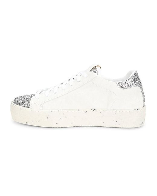 P448 White Leather Low-Top Sneakers