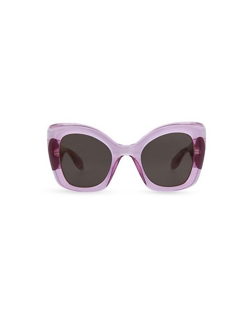 Alexander McQueen Purple 53mm Cat Eye Sunglasses