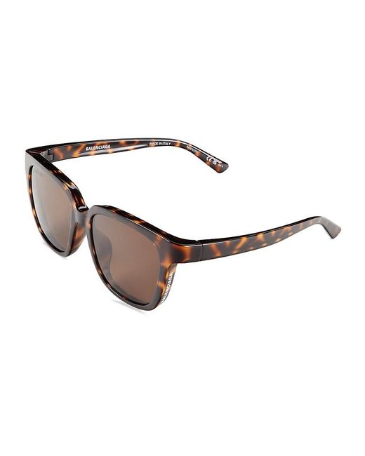 Balenciaga Brown Core 54mm Square Sunglasses