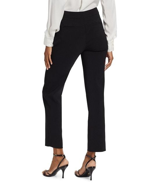 Prabal Gurung Black Stretch Crepe Straight-leg Pants