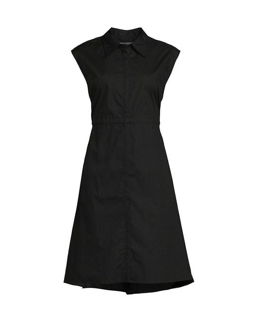 French Connection Black 'Rhodes Solid A-Line Dress