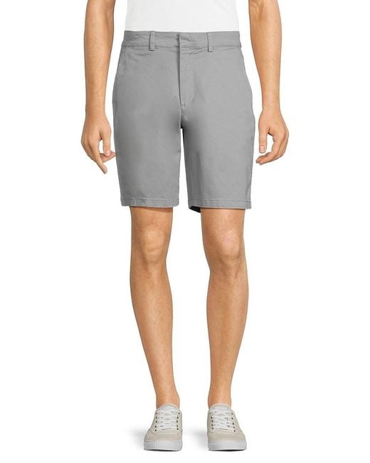 Saks Fifth Avenue Gray Solid Shorts for men