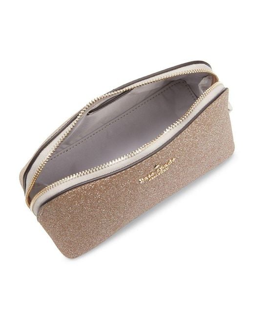 Kate Spade Glitter Cosmetic Case in Red | Lyst