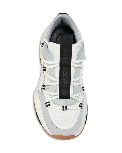 Karl Lagerfeld Black Logo Low-Top Sneakers for men