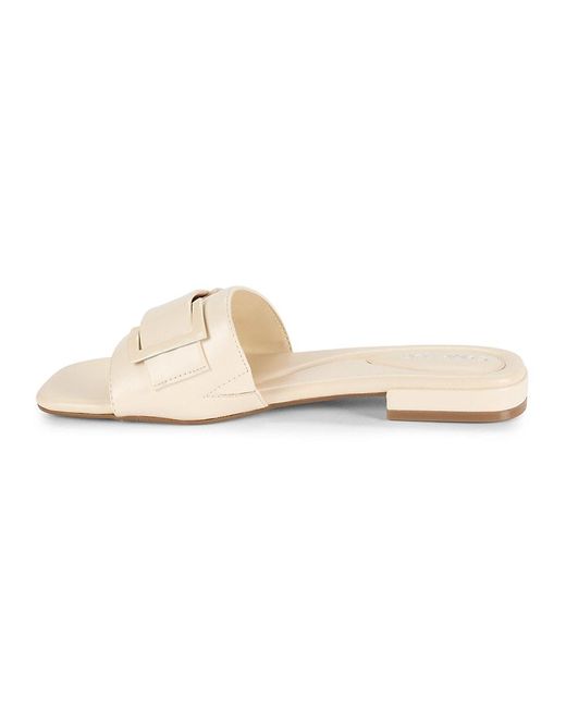 Calvin Klein White Tangelo Logo Flat Sandals