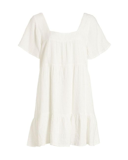 Rails White Valentina Squareneck Mini Dress