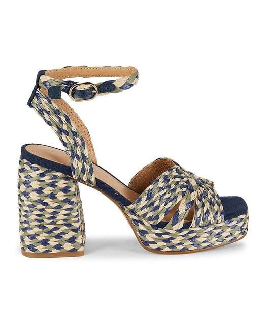 Marc Fisher Metallic Janie 100Mm Woven Raffia Sandals