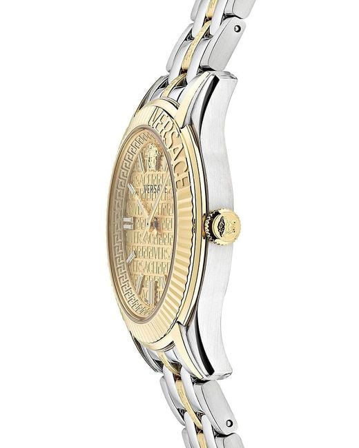 Versace Metallic Stainless Steel Bracelet Watch/42Mm