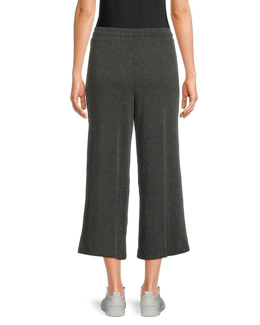 Bobeau Black Ember Drawstring Cropped Pants