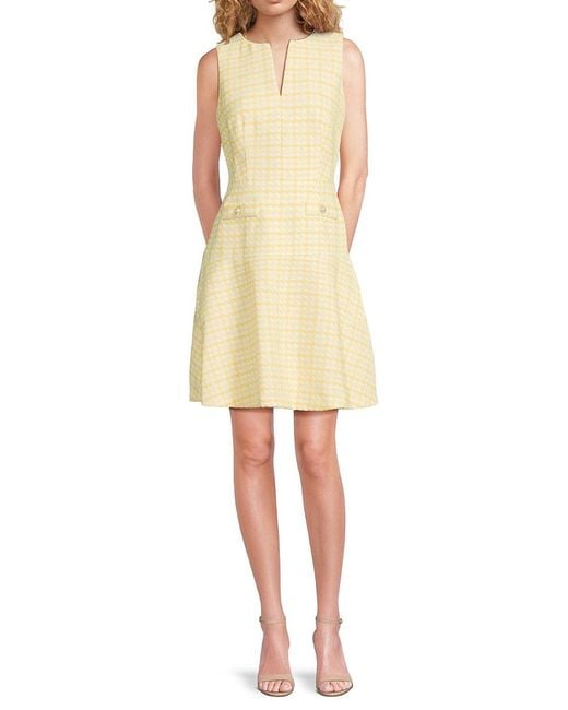 Karl Lagerfeld Natural Boucle Tweed Minidress