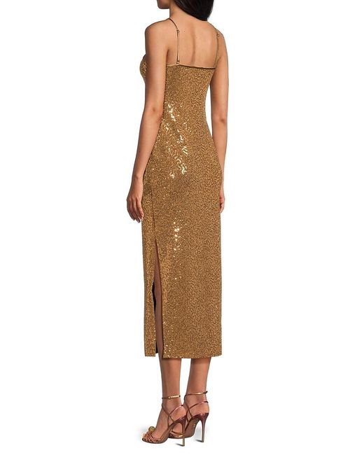 Bebe Natural Sequin Midi-Dress