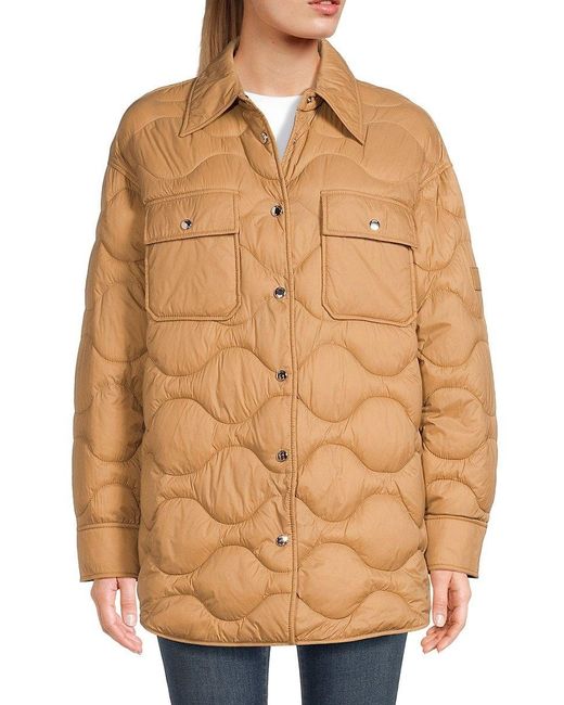 Boss Natural Palovi Longline Quilted Jacket