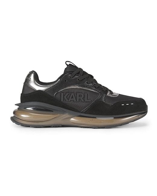 Karl Lagerfeld Black Logo Low-top Sneakers for men