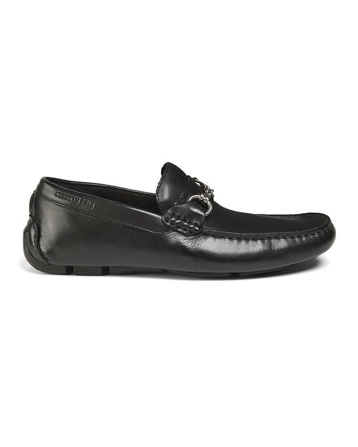 Kenneth Cole Black Theme Leather Bit Loafers for men