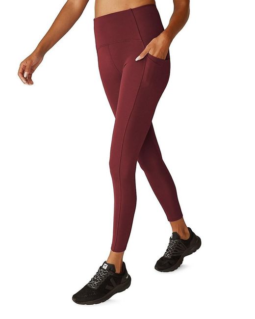 Beyond Yoga Red Powerbeyond Strive Pocket Midi Leggings