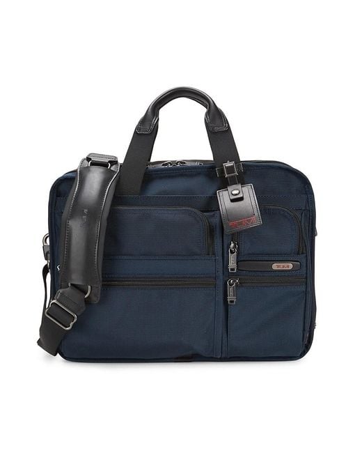 Tumi Blue Expandable Organizer Laptop Briefcase