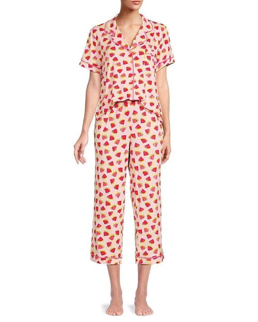 Kate Spade 2piece Watermelon Print Pajama Set in Red Lyst