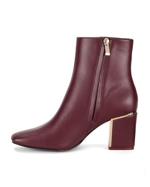 DKNY Purple Cianna Logo 75Mm Ankle Boots
