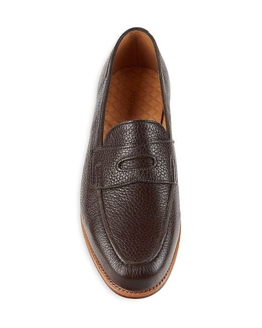 John Lobb Lopex Deerskin Leather Penny Loafers in Brown for Men Lyst