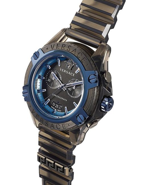 Versace Blue Icon Active 44mm Silicone Watch for men